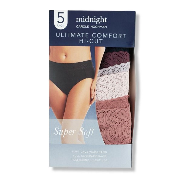 Carole Hochman Ladies' Midnight Full Coverage Comfort Hi-Cut Panties 5 –  200 Brands