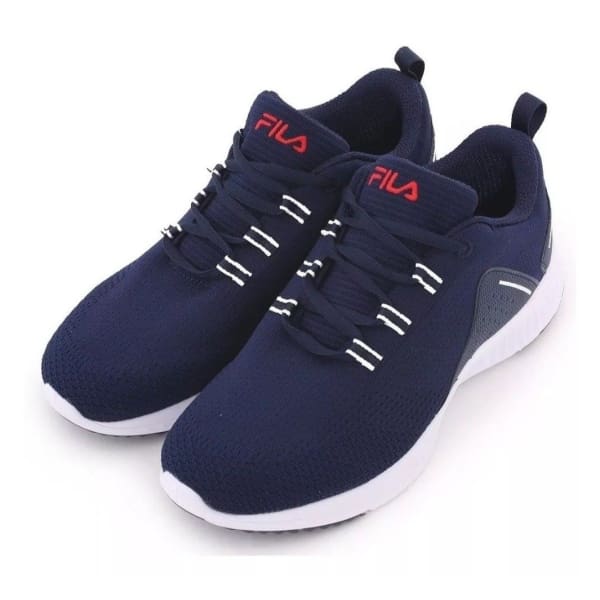 FILA Mens Verso Navy Blue Athletic Shoes Mesh Knit Walking Running