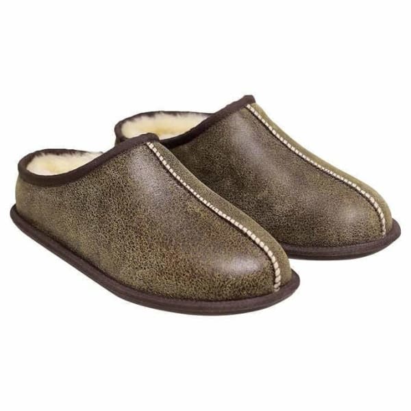 Kirkland Signature Men s Chocolate Bomber Shearling Clog Slippers 200 Brands