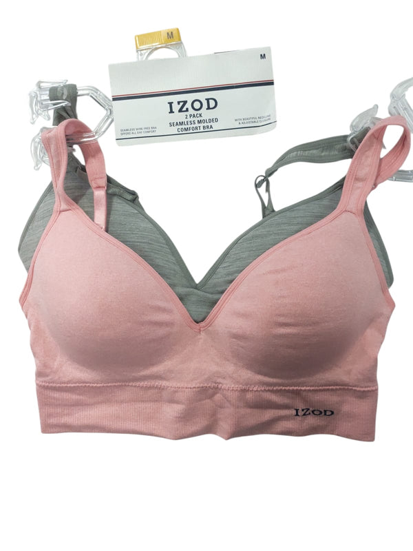 Izod 2 Pack Seamless Molded Comfort Bra
