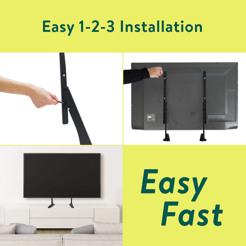 . Tabletop TV Stand for 37" to 70" TV's, Supports up to 88 lbs