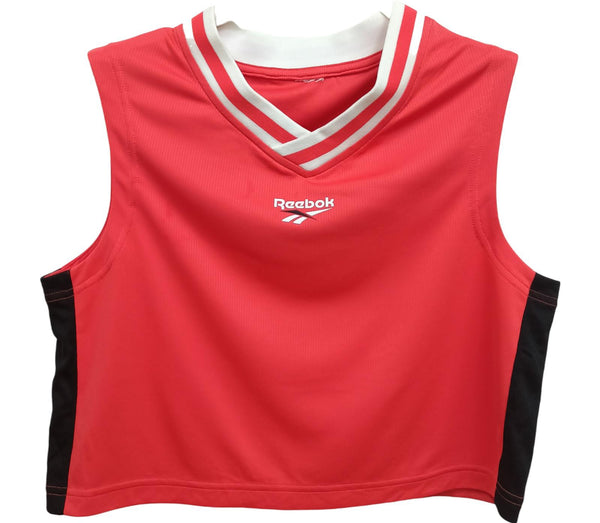 REEBOK  Logo Crop Top in Red