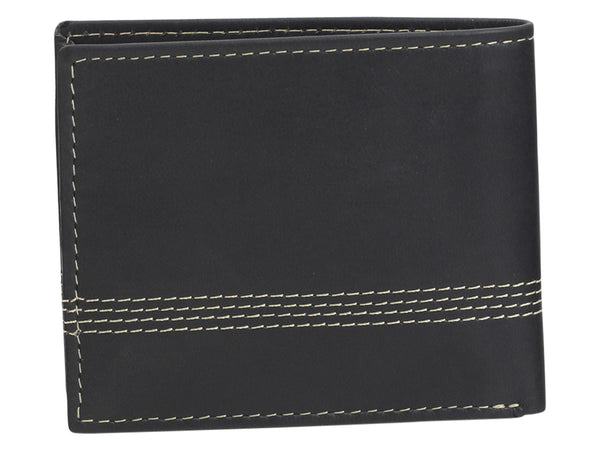 Timberland Mens Bifold Wallet Leather Card Wallet Black