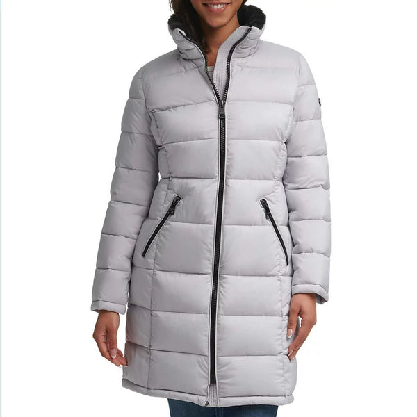 Andrew Marc Ladies' Long Stretch Parka Color  GRAY