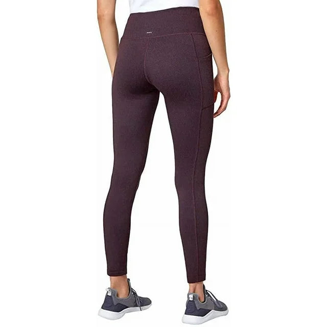 Mondetta Womens Midweight Brushed Jacquard Legging (Fudge Combo, Large)