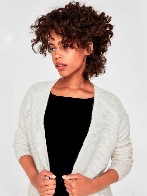 s.Oliver Women's knitted cardigan with wool admixture