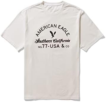 American Eagle Men's Ultra Soft Graphic T-Shirt White