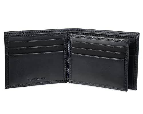Levi's Men's Extra Capacity Slimfold Wallet, Black Leather, One Size