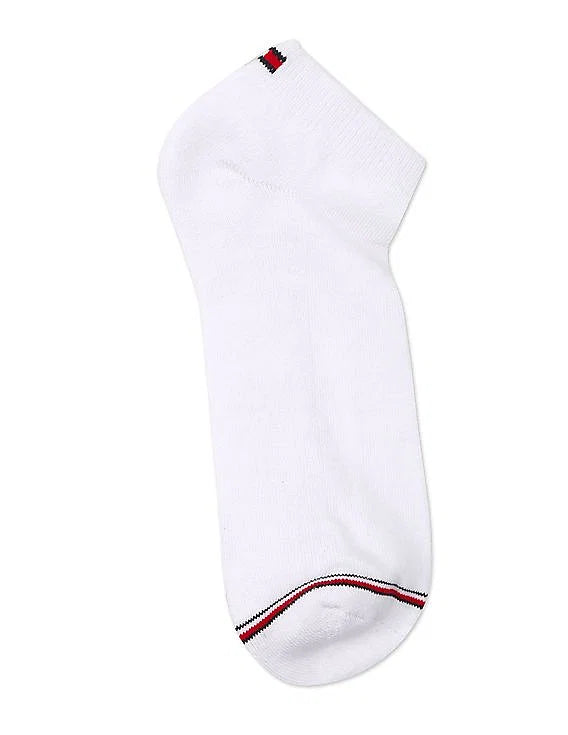 TOMMY HILFIGER Men White Solid Ankle Length Socks Pack Of 3