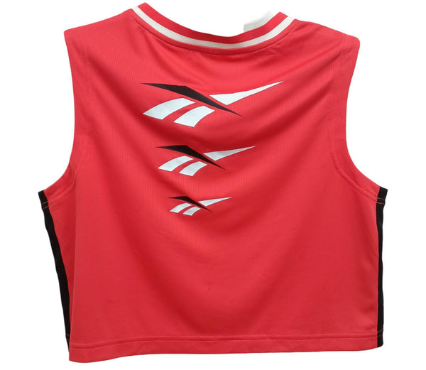REEBOK  Logo Crop Top in Red
