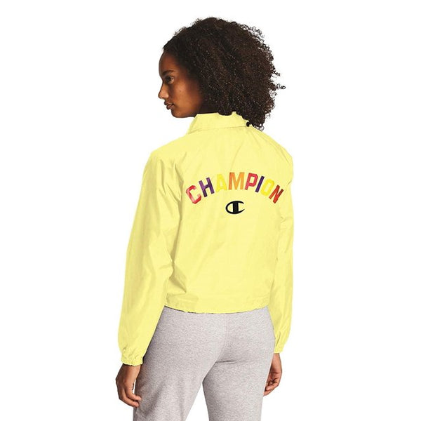 Champion Neon Yellow Cropped Windbreaker