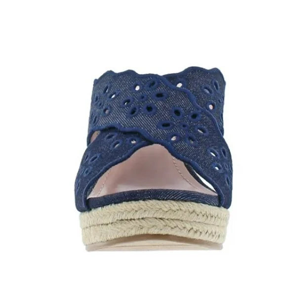 Draper James Emily Women's Wedge Shoes-Navy