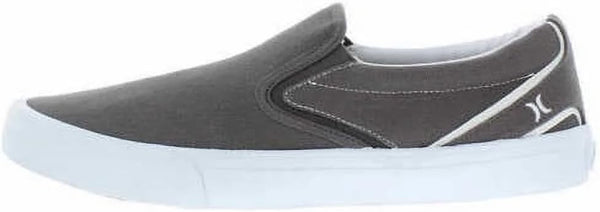Hurley Men's Canvas Slip-on Shoe Ships Without Box-Gray