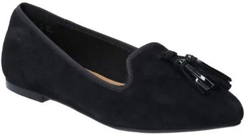 Hush Puppies Women's Sadie Tan Suede Tassel Slip-On Shoes