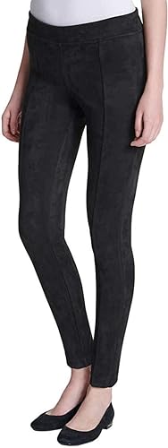 Andrew Marc Super Soft Stretch Faux Suede Pull On Pant for Women - Black