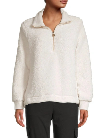 Calvin Klein Women's 1/4 Zip Pullover Fleece Sweater