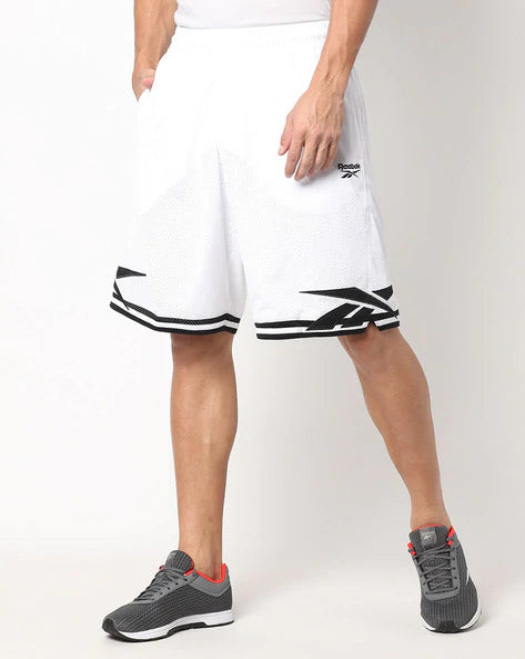 REEBOK CLASSIC Logo Print Bermuda Shorts