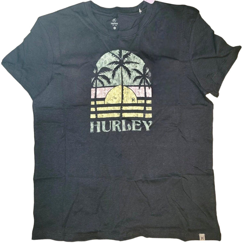 Womens Hurley Short Sleeve T-Shirt Caviar Black