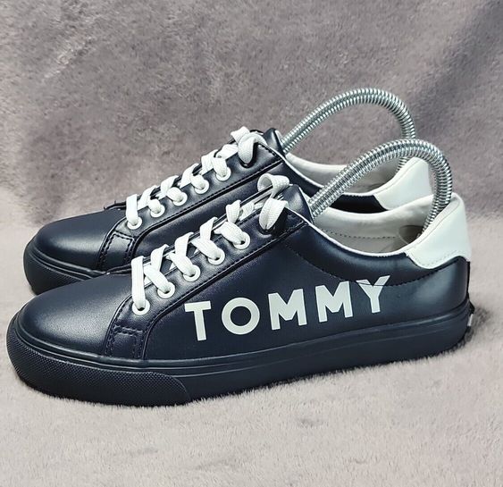 Tommy Hilfiger Logo Navy Blue Sneakers Women Size Shoes