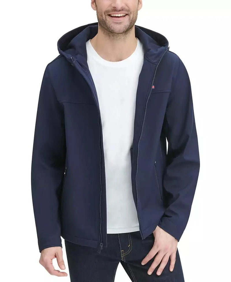 Tommy Hilfiger mens Lightweight Performance Softshell Hoody Jacket Transitional Jacket