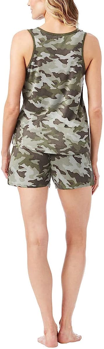 Lucky Brand Women's 4 piece Pajama Set Camo Distressed