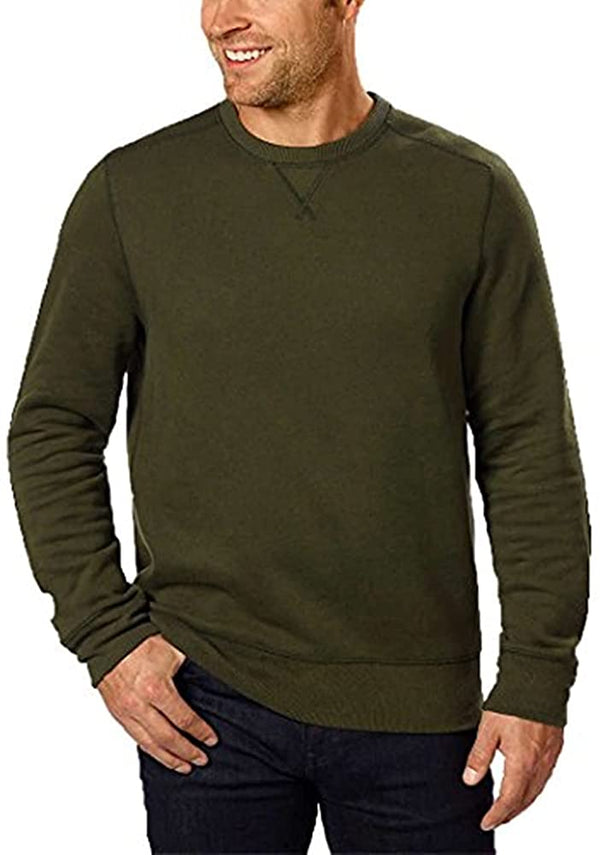 G.H. Bass & Co. Men's Sweatshirt Pullover Crew Olive