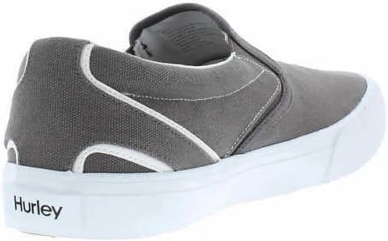 Hurley Men's Canvas Slip-on Shoe Ships Without Box-Gray