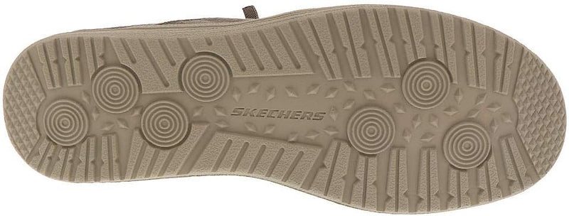 Skechers Men Melson Volgo Canvas Slip On Moccasin Shoe-Brown
