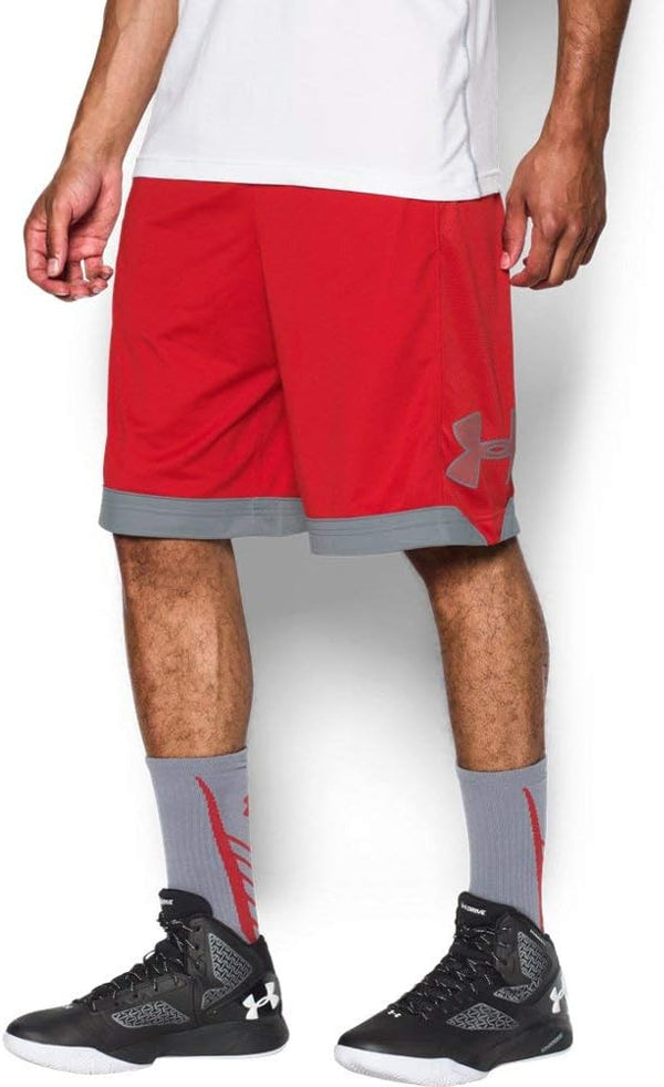 UNDER ARMOUR Shorts MEN Basketball Red Athletic
