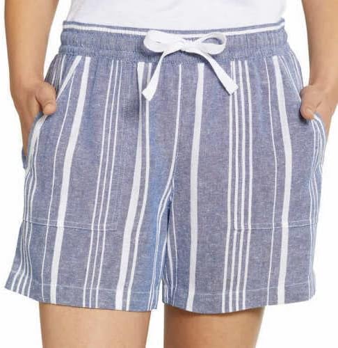 Nautica Women's Linen Blend Pull-On Short (Satellblue)