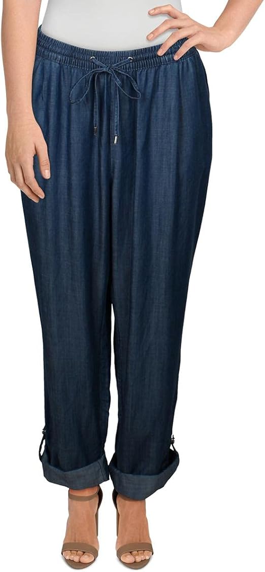 Calvin Klein Women's Misses Roll Cuff Pull on Pant