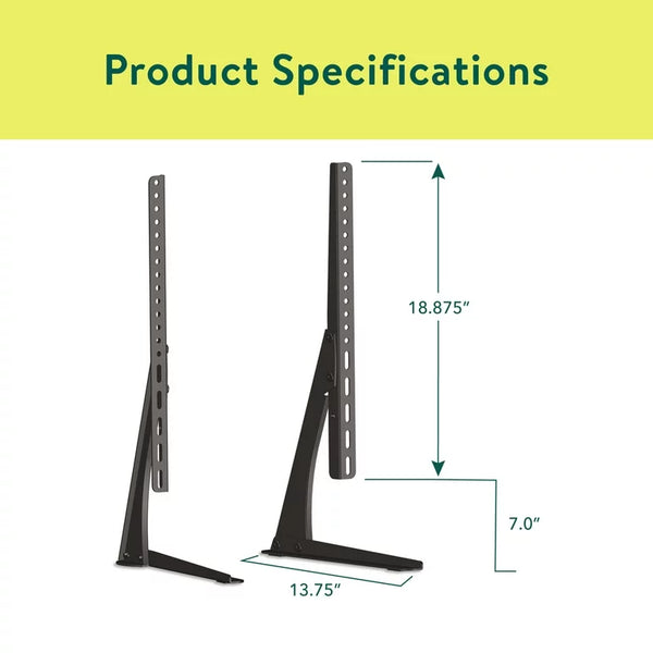. Tabletop TV Stand for 37" to 70" TV's, Supports up to 88 lbs
