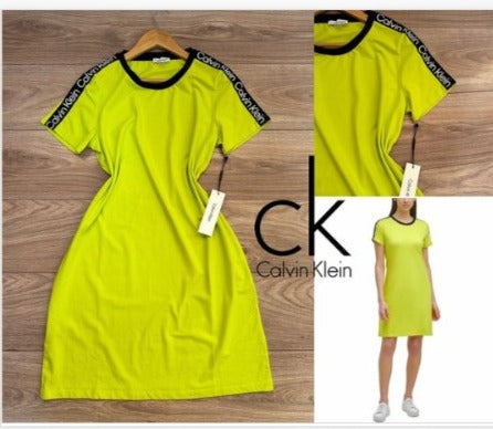Calvin Klein tee shirt dress short sleeve scoop neck
