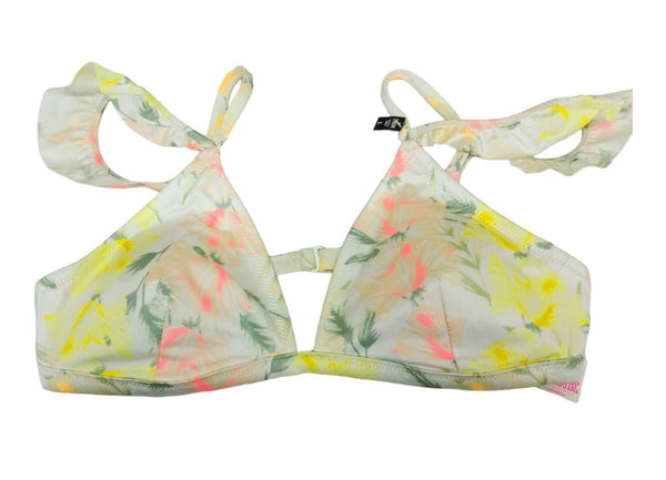 VICTORIAS Swim Padded Shine Flutter-Strap Triangle Bikini Top