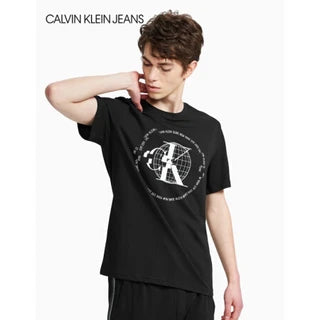 Calvin Klein Men's Round Neck Short Sleeve Cotton black