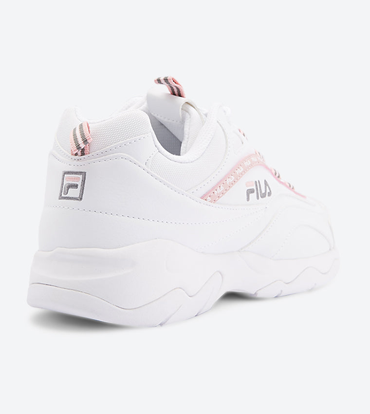 Fila Ray Repeat Lace Up Closure Sneakers - White