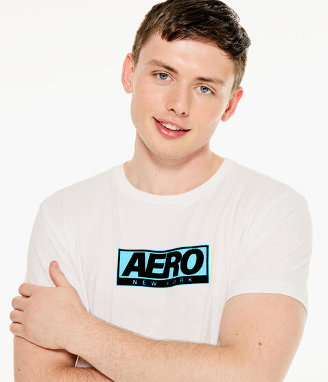 Aero New York Box Logo Graphic Tee MEN T-SHIRT