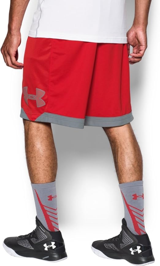 UNDER ARMOUR Shorts MEN Basketball Red Athletic