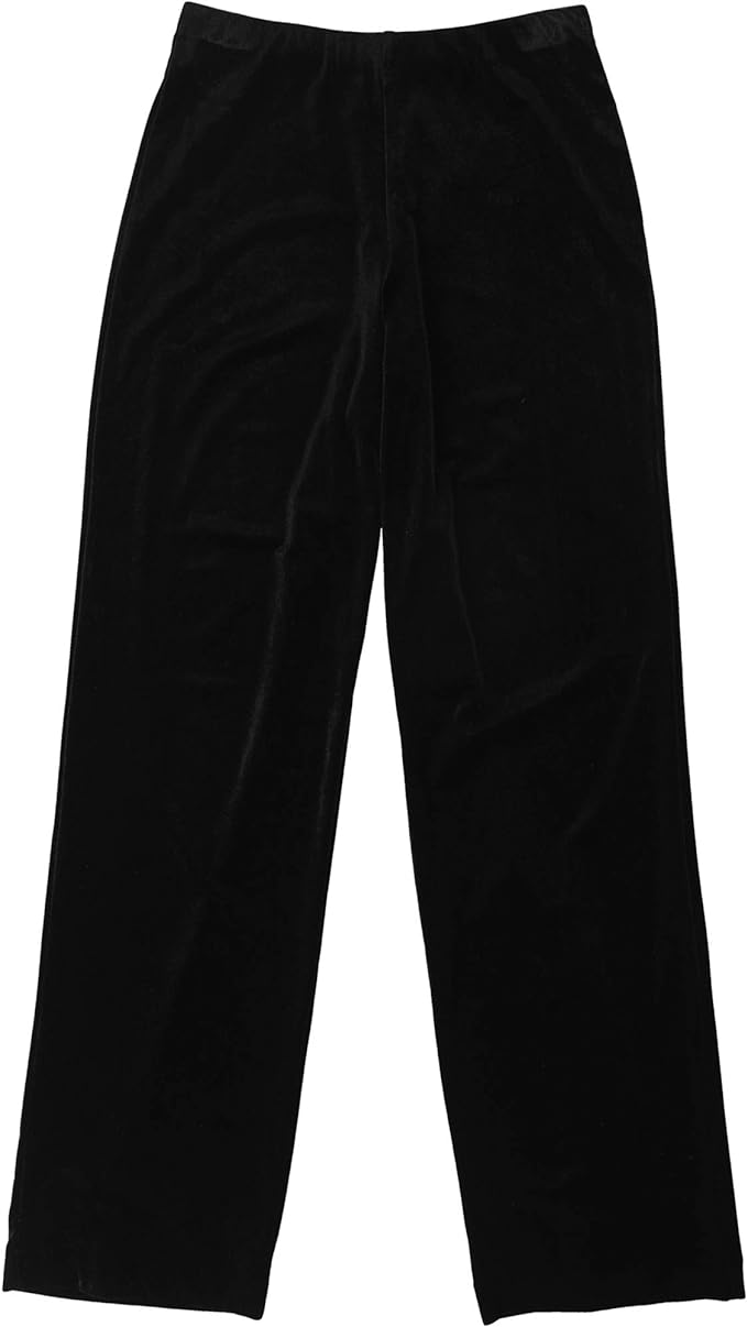 Alfani Womens Velvet FoiL Pants, Black,