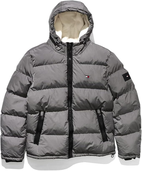 Tommy Hilfiger 150AP123 Men's Padded Jacket, Hood, Logo Outerwear