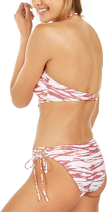 Hula Honey WHITE Wild Waters Bandeau Lace-up Swim