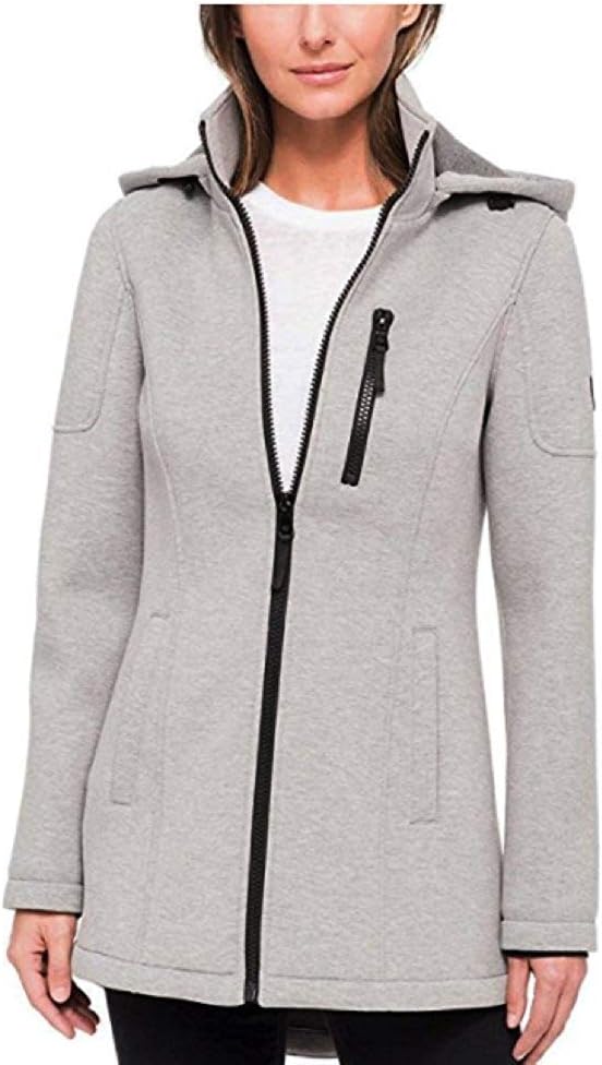 Andrew Marc WOMEN Removable Hood Breast Pocket Scuba Jacket