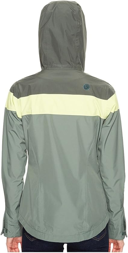 MARMOT Womens Full Zip Rain Jacket Hooded Urban Army Dark Zinc