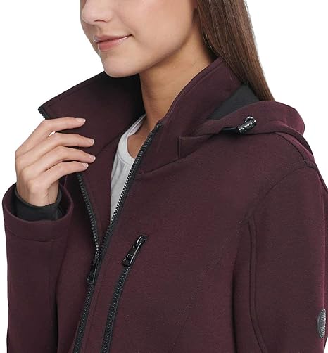 Andrew Marc WOMEN Removable Hood Breast Pocket Scuba Jacket