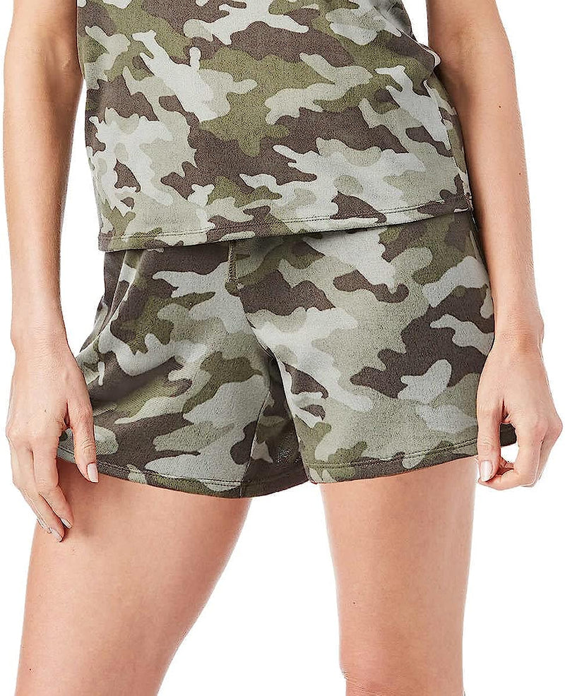 Lucky Brand Women's 4 piece Pajama Set Camo Distressed