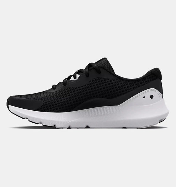 Under Armour Women's W Surge 3 Sneaker-Black