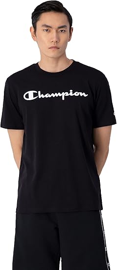 Champion Men's American Classics Crew Neck Logo T-Shirt