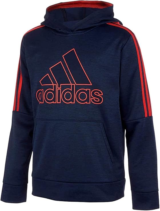 adidas Navy Blue Fleece Lined Hoodie Sweatshirt