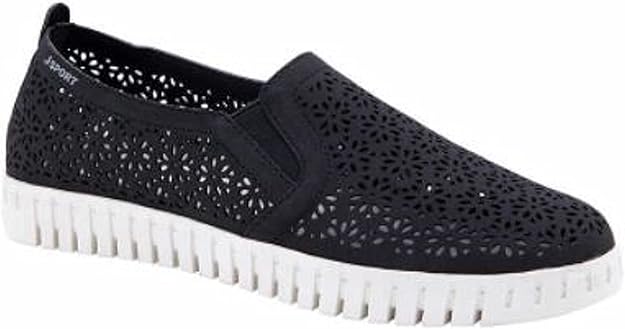 J Sport Women's Floral Slip On-Black