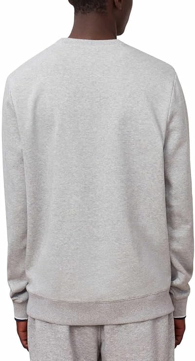 FILA Men's French Terry Crew Neck Pullover Sweatshirt,  Grey